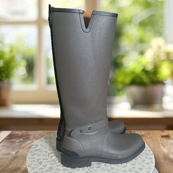Rag & Bone $325 RIDING RAIN BOOT Waterproof Zipper Detail - Picture 4 of 13